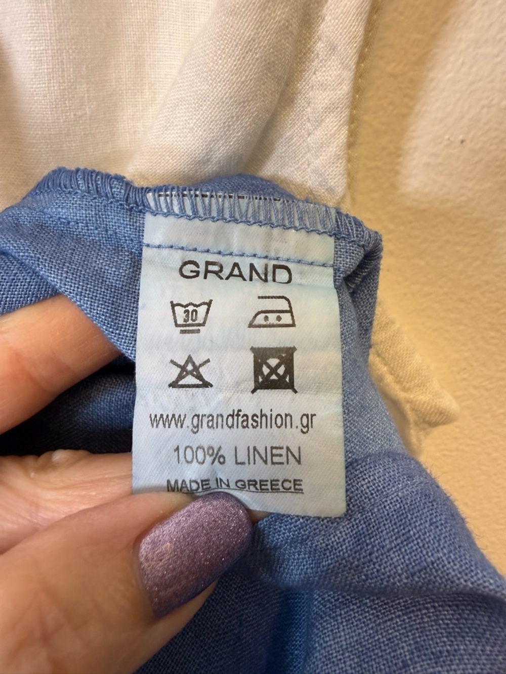 Grand Greece 100% Linen Sleeveless A-line Top Ombré Blue Women’s Medium NWOT - Picture 8 of 8